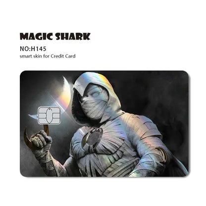 Magic Shark Holographic Laser Skin - Evil FBI Money Credit Bank Card Sticker Cover No Fade Protective Film