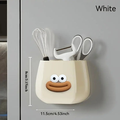 Magnetic Desktop Storage Box - Multi-Functional Pen Holder & Organizer for Home Office Kitchen Bathroom