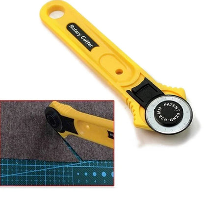 28mm Rotary Fabric Cutter - Patchwork Roller Wheel for Leather, Cloth & Craft Cutting