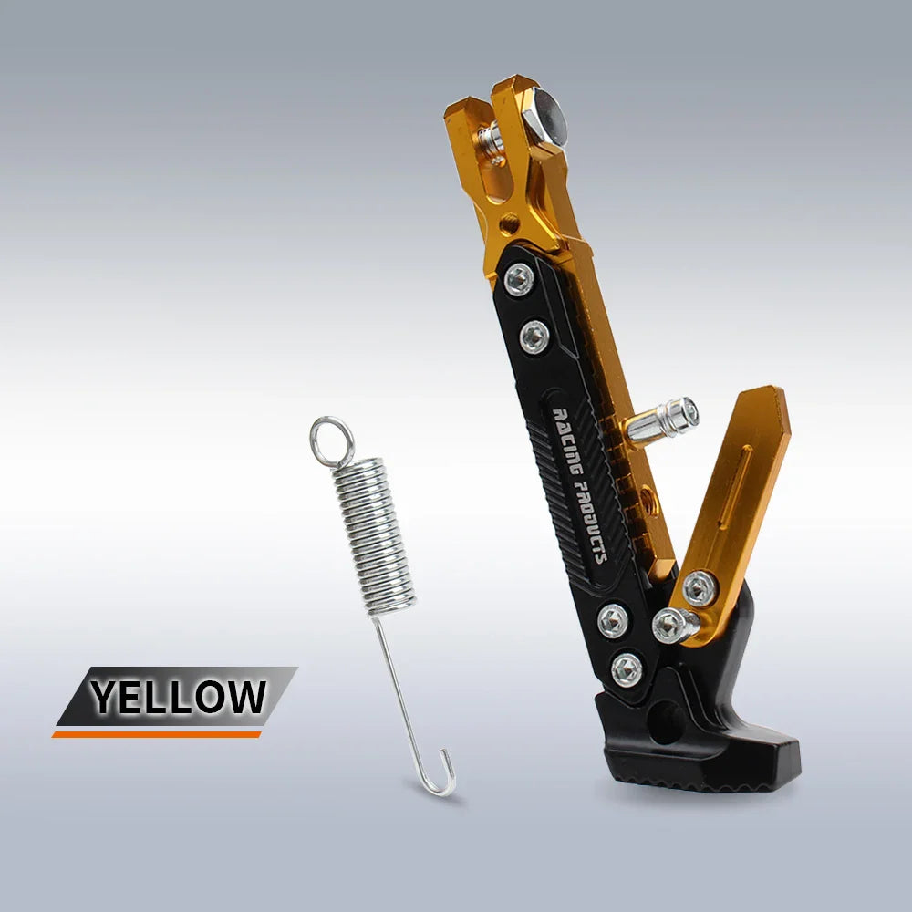 Motorcycle Kickstand Support — Universal Alloy Side Stand Bracket for Dirt Bikes & Motorbikes Tripod Foot Holder