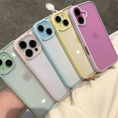 Luxury Clear Acrylic Phone Case for iPhone 11–17 Pro Max - Transparent Candy Bumper Protection Cover