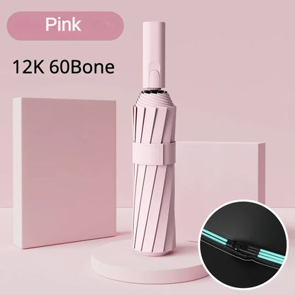 Super Strong Windproof Automatic Umbrella – 72-Rib Large Folding Rain Umbrella with UV Sun Protection for Men & Women
