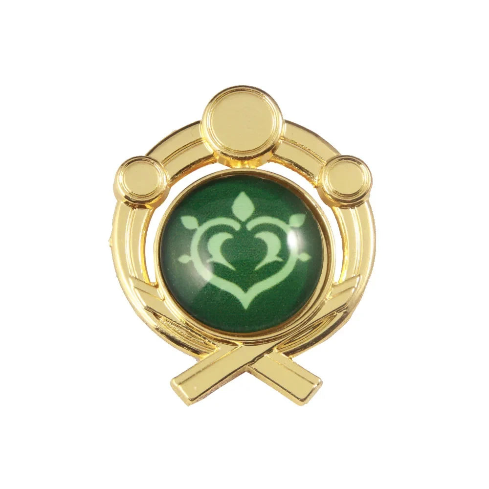 Genshin Impact Sumeru Vision Pins - Anime Character Element Badge Lapel Brooch Collectible Accessories