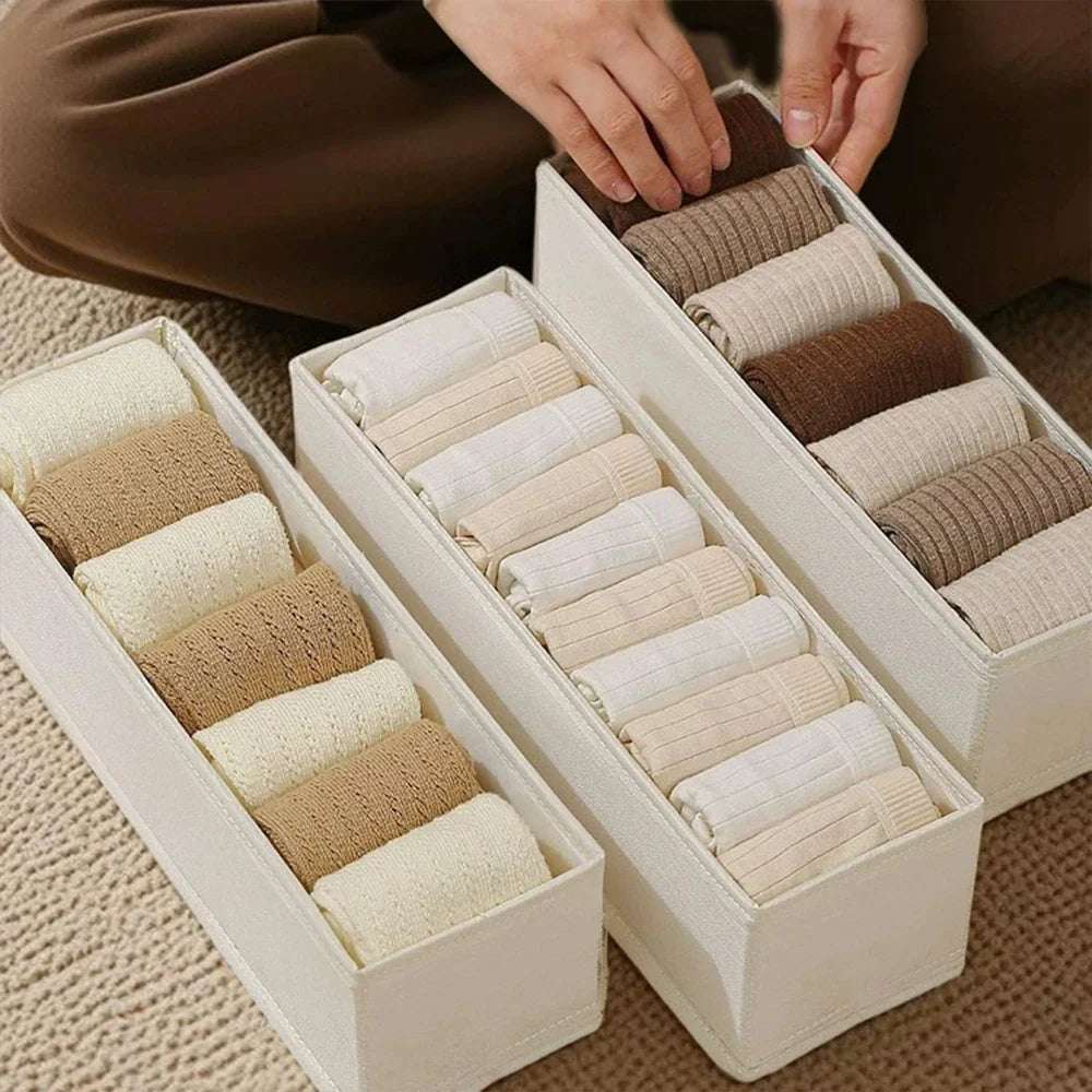 Drawer Wardrobe Storage Organizer - Foldable Clothes Box for T-Shirts, Jeans, Underwear & Pants