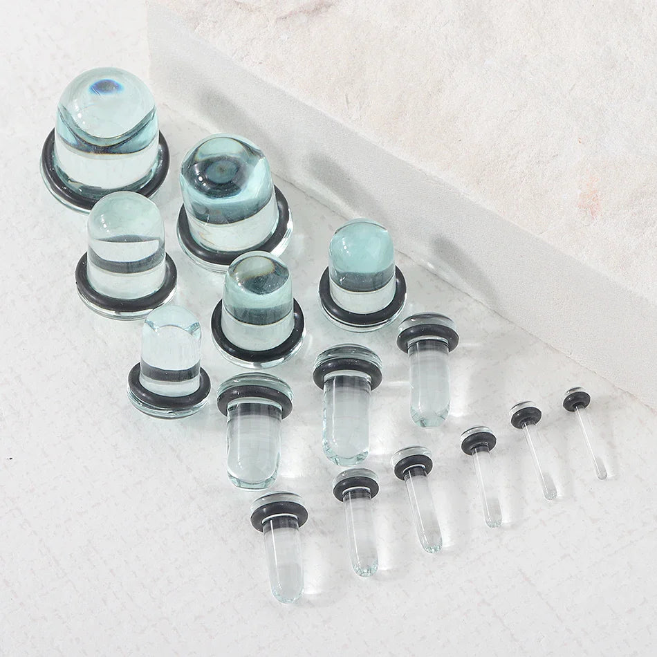 Glass Ear Tunnels & Plugs | Ear Stretchers, Expander Earrings for Women Body Jewelry 1.6–16mm
