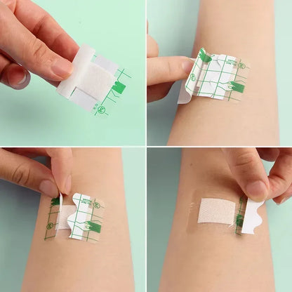 Transparent PU Square Bandages - 50PCS Waterproof Adhesive Protective Wound Stickers 38x38mm