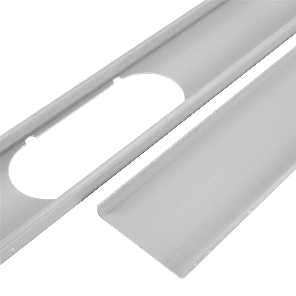 1/2PCS Adjustable Portable AC Window Kit – Slide Plate & Exhaust Hose Connector with Wind Shield Adapter