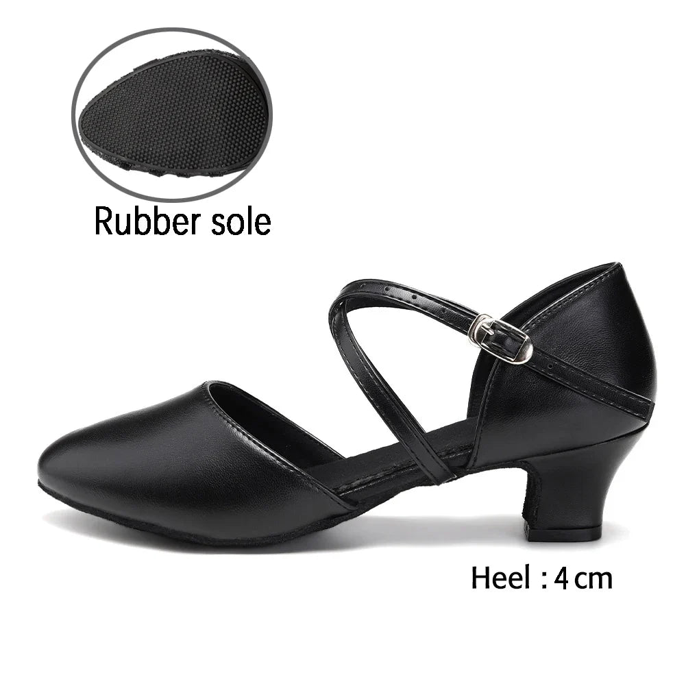 DKZSYIM Women’s Dance Shoes - Latin Tango Jazz Party Dancing Shoes with Lace-Up Closure, Suede Sole, Closed Toe & Microfiber Leather, 7 Colors