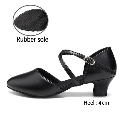 DKZSYIM Women’s Dance Shoes - Latin Tango Jazz Party Dancing Shoes with Lace-Up Closure, Suede Sole, Closed Toe & Microfiber Leather, 7 Colors