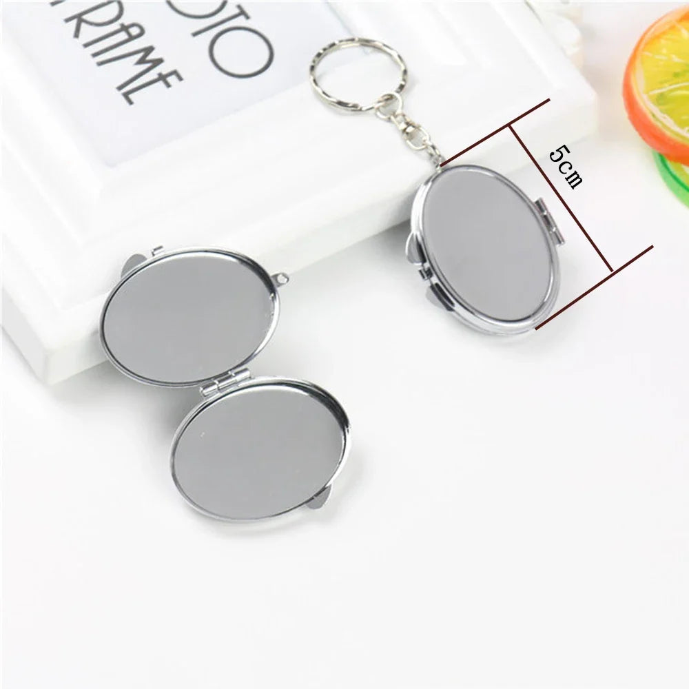12PCS Metal Pocket Compact Mirrors - Sublimation Blank Travel Makeup Mirrors for Women & Men