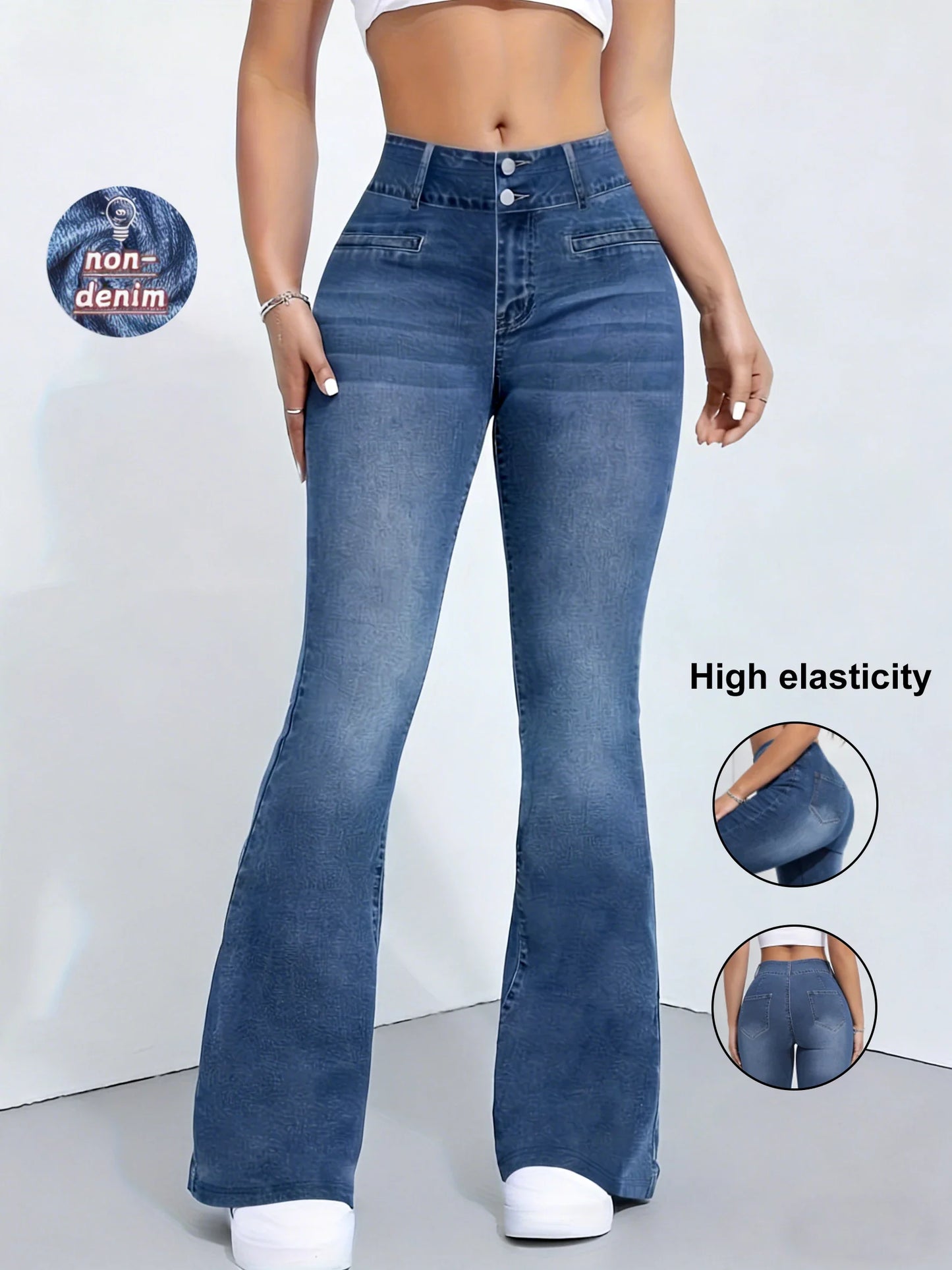 Women's Printed High Waist Leggings - Stretch Wide Leg Fitness & Casual Fashion Pants