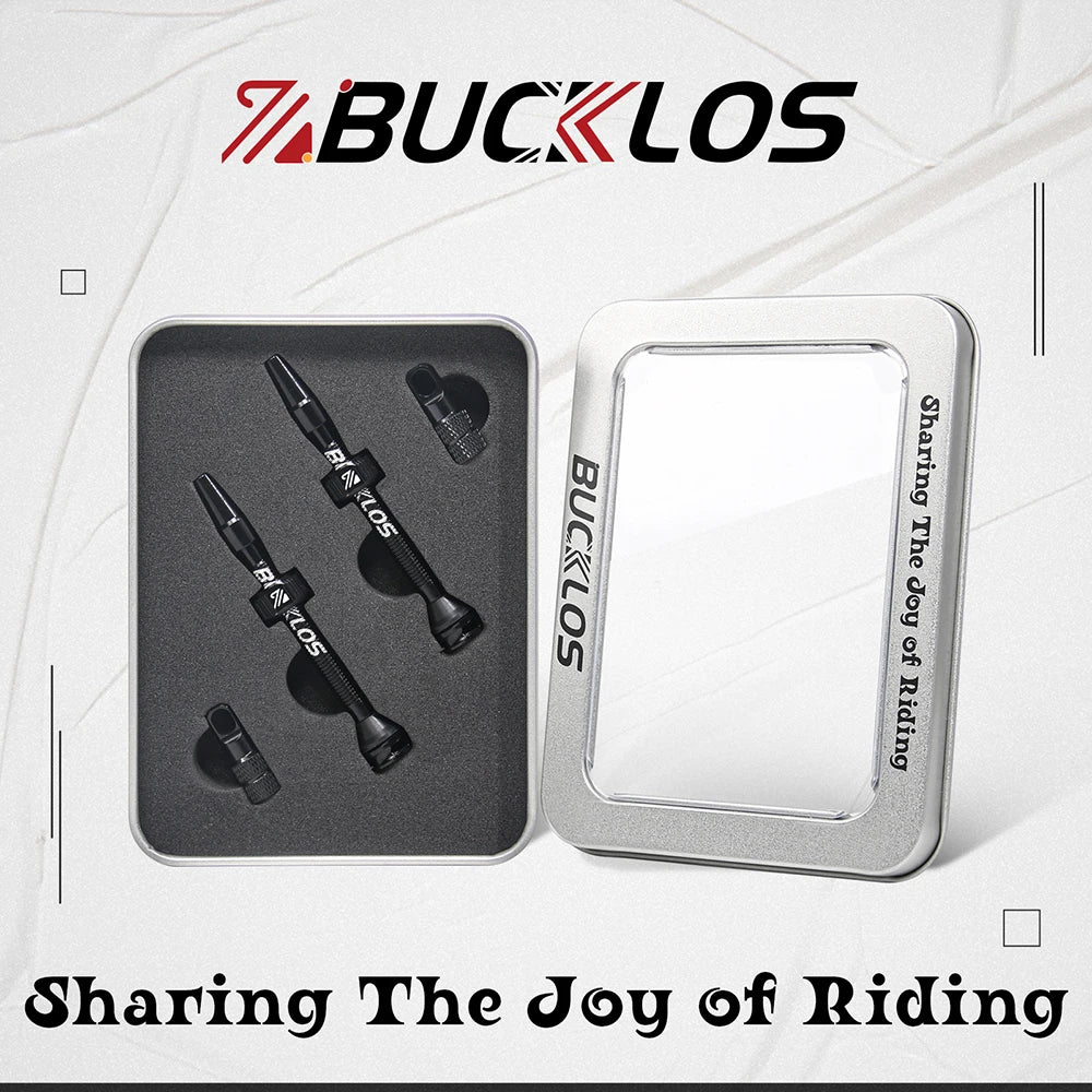 BUCKLOS Presta Tubeless Valve Stem 40/44/55/60mm — High-Quality Bike Tire Nipple for Road & MTB