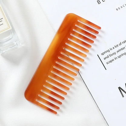 Korean Fashion Hair Comb – Wide Teeth Acetate Anti-Static Hairbrush, Colorful Massage Hair Styling Tool