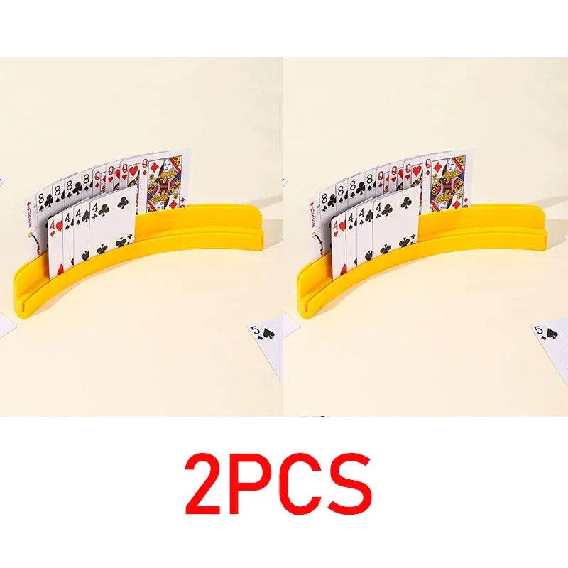 Plastic Poker Card Stand Holder - Creative Playing Card Support Clip Base for Easy Hands-Free Board Games