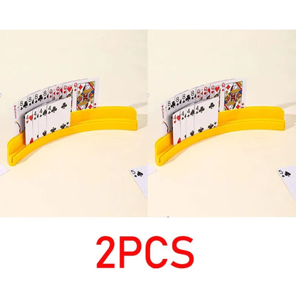 Plastic Poker Card Stand Holder - Creative Playing Card Support Clip Base for Easy Hands-Free Board Games