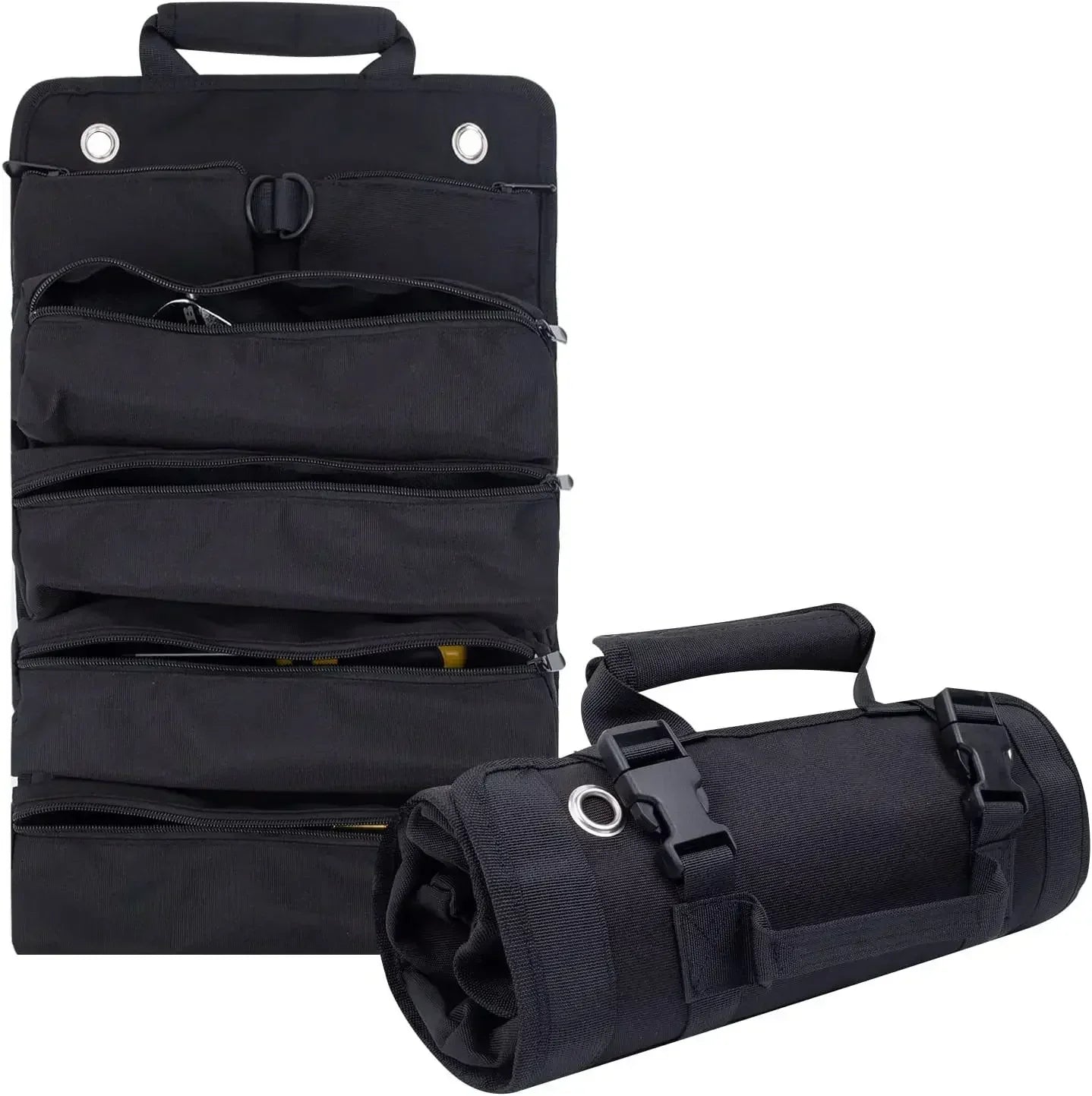 Multi-Purpose Tool Bag - Professional Roll-Up Organizer with Multiple Pockets for Hardware Tools