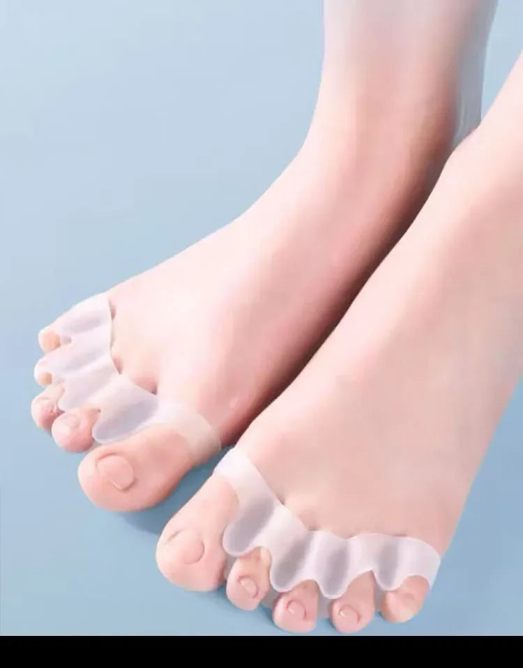 2Pc Silicone Toe Separator — Foot & Toe Spreader for Hallux Valgus, Bunion Correction & Toe Straightening
