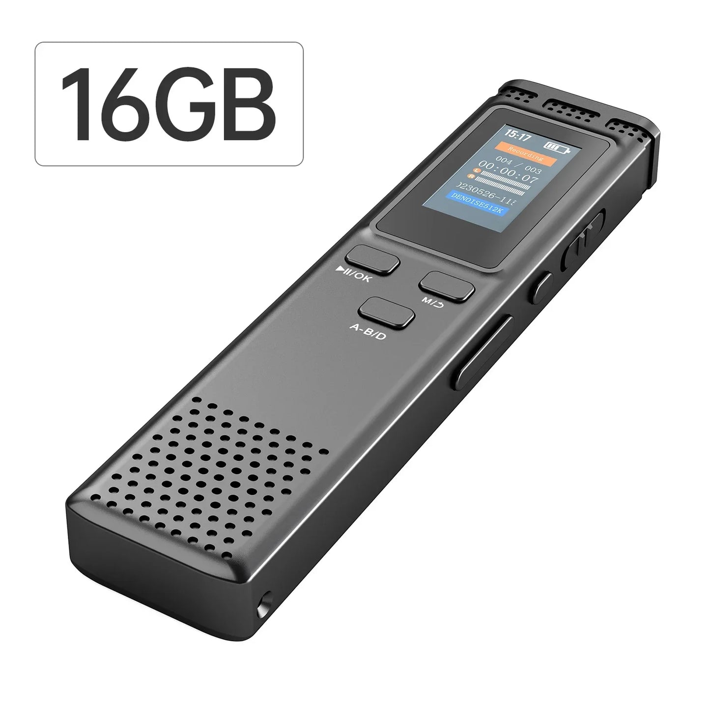Digital Voice Recorder 64GB/16GB/8GB | Voice Activated Audio Recording, Noise Reduction, MP3 Playback, 288hrs