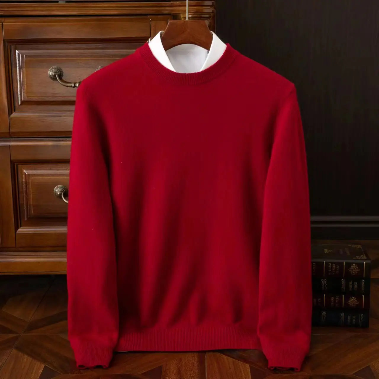 Men's 2025 Cashmere Sweater - O-Neck Oversized Loose Fit Knitted Pullover Autumn Winter Korean Style Top