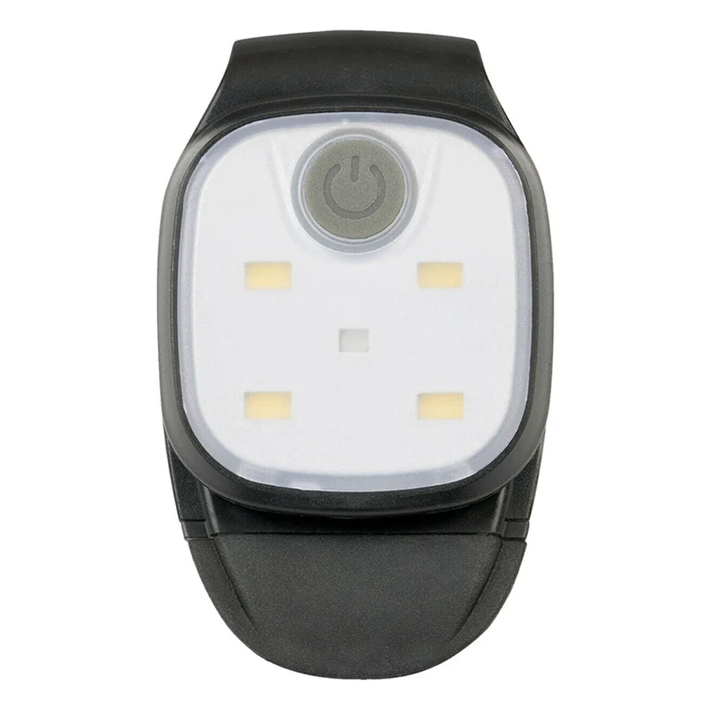 LED Clip Safety Light - USB Rechargeable Running Lamp with 4 Modes for Night Jogging, Hiking & Fishing