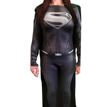 Adults The Man of Steel Cosplay Costume – Superhero Zentai Bodysuit Jumpsuit for Halloween and Party