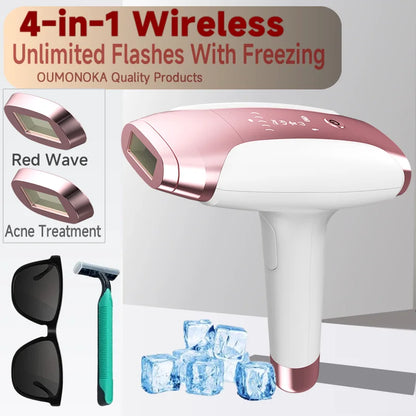 Body Bikini IPL Hair Removal Device – 999,999 Flashes, Permanent Painless Laser Epilator for Women, Home Use