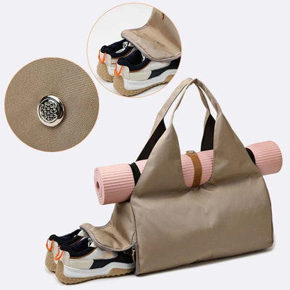 Women's Yoga Mat Bag - Gym Sports Shoulder Tote, Dry Wet Travel Storage for Fitness & Dance