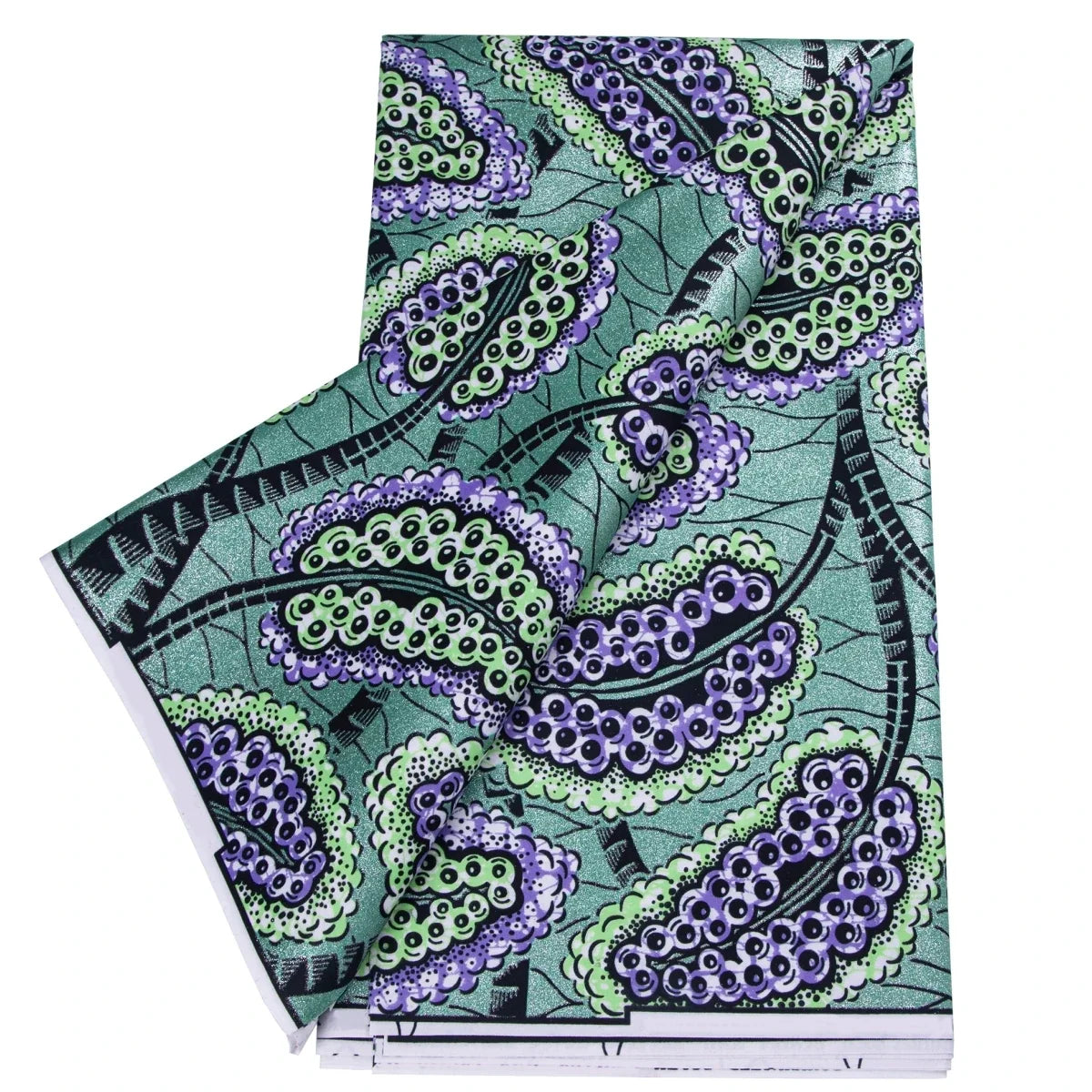 Nigerian Golden Super Ankara Fabric - Glitter Wax Batik Print for Sewing & Crafts