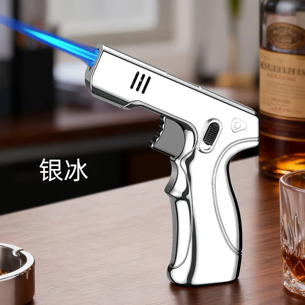 1300°C Butane Torch Lighter - High Temperature Gas Flame Gun with Safety Lock for Kitchen, Outdoor & Cigar Use