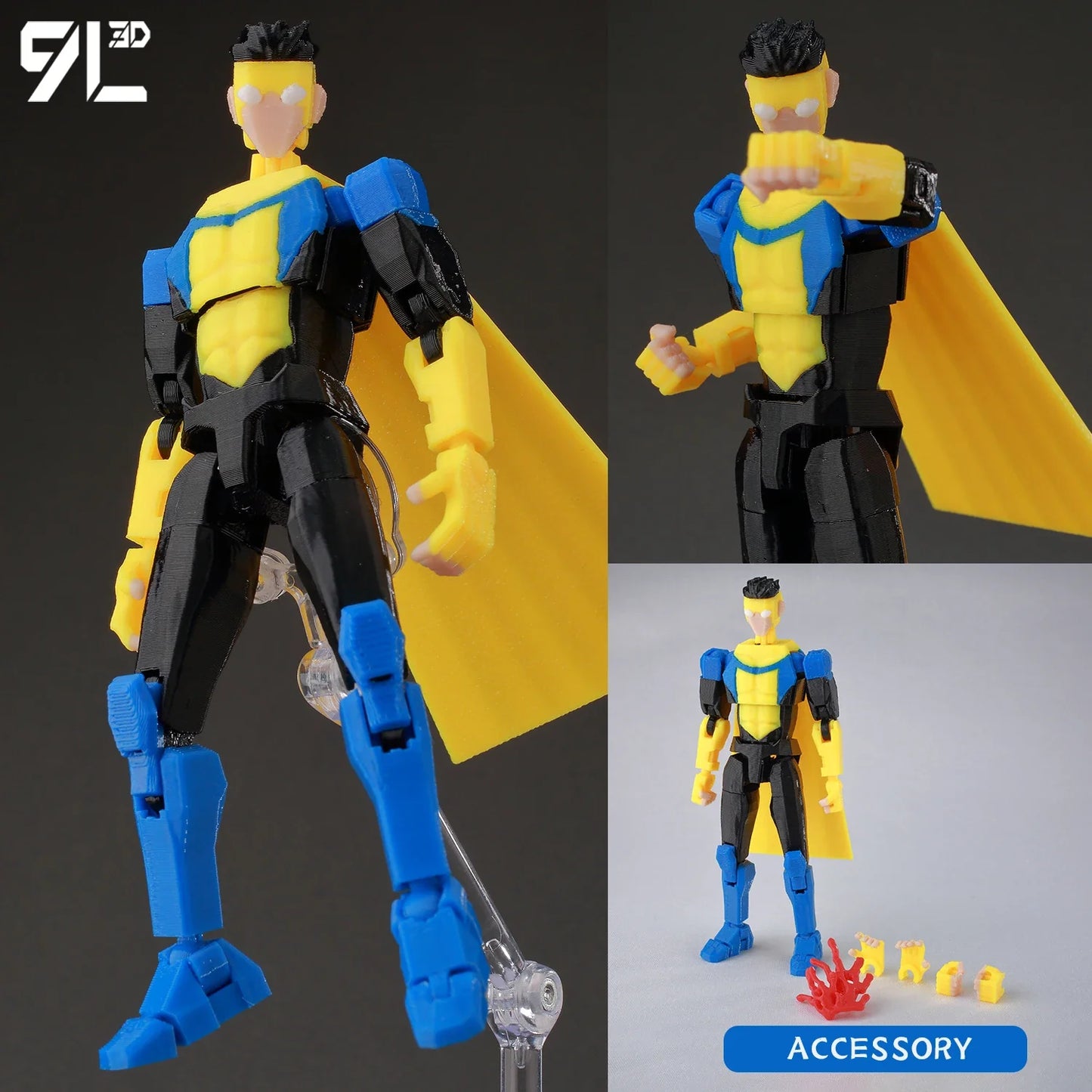 9L3D Superman & Batman Action Figures – Multi-Jointed Poseable LUCKY13 Titan13 Collectible Hero Toys