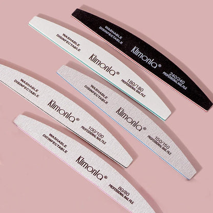 5/10PCS Professional Nail File Set - 100/180 Grit EVA Thickened Sandpaper Manicure Tools for Salon & Home Use