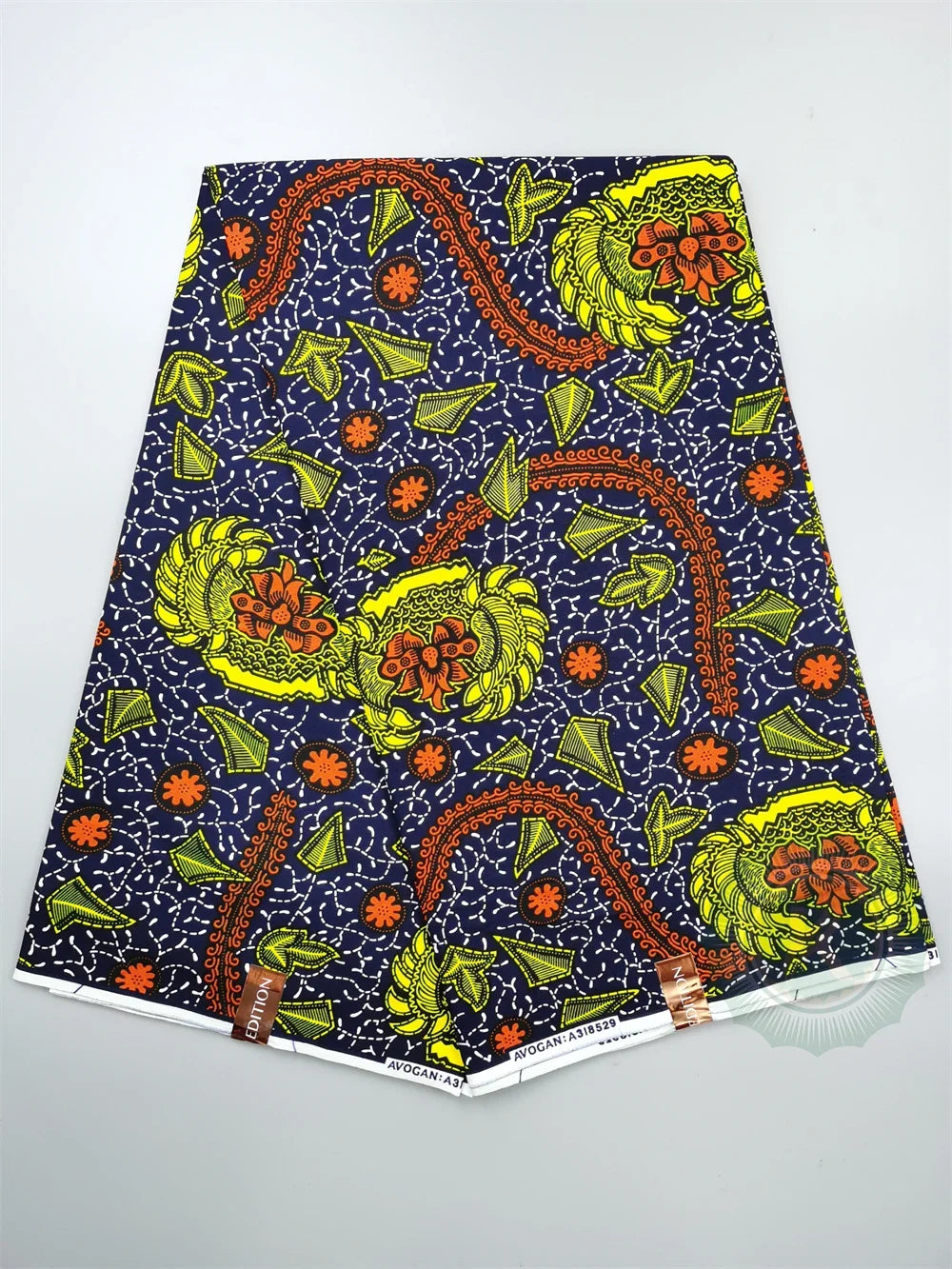Guaranteed Original African Wax Fabric - 100% Cotton Real Ankara Print 6 Yards for Wedding Dresses & Sewing