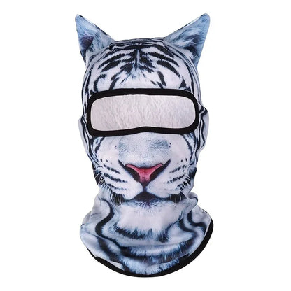 3D Cat Ski Balaclava - Cute Animal Face Covering Full Face Hood Mask for Motorcycle, Skiing & Snowboarding