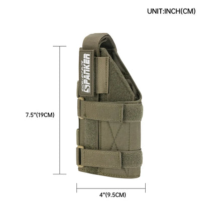 Left Hand Tactical Pistol Holster - Adjustable Glock 17 Gun Case with Magazine Pouch for Hunting & Outdoor Use