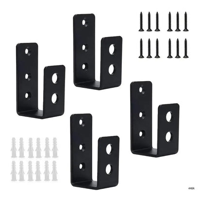 Door Security Barricade Brackets - U-Shaped Locking Clamps for Home Barn Shed Garage Gate Safety Support