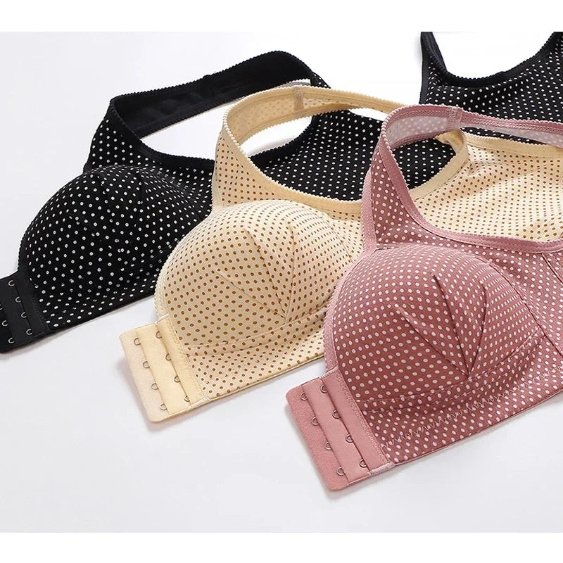 CXZD Wireless Push Up Bra - Full Coverage Front Closure Support Bra for Women with Large Bust