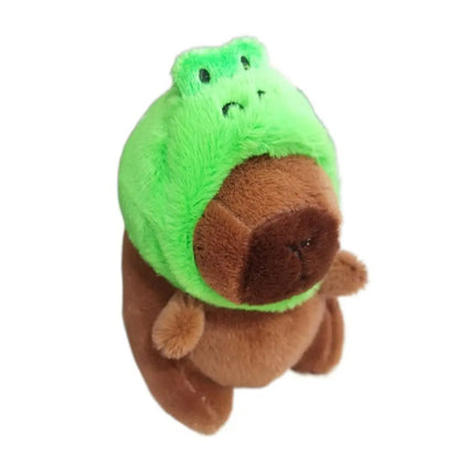 Plush Cocoa Cat Snapper Keychain – Cute Soft Doll Pendant, Exquisite Schoolbag Charm Accessory