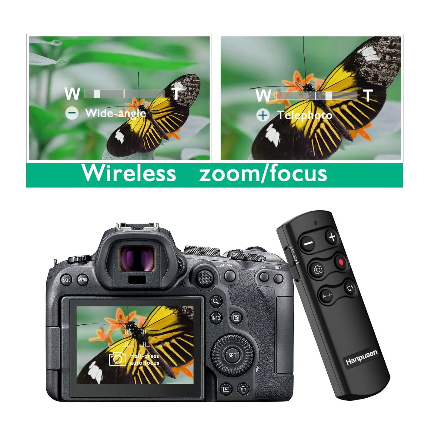 Hanpusen RMT-P1BTA Wireless Camera Remote - Bluetooth Shutter Release for Sony ZV-1F, A7IV, A6700 & More