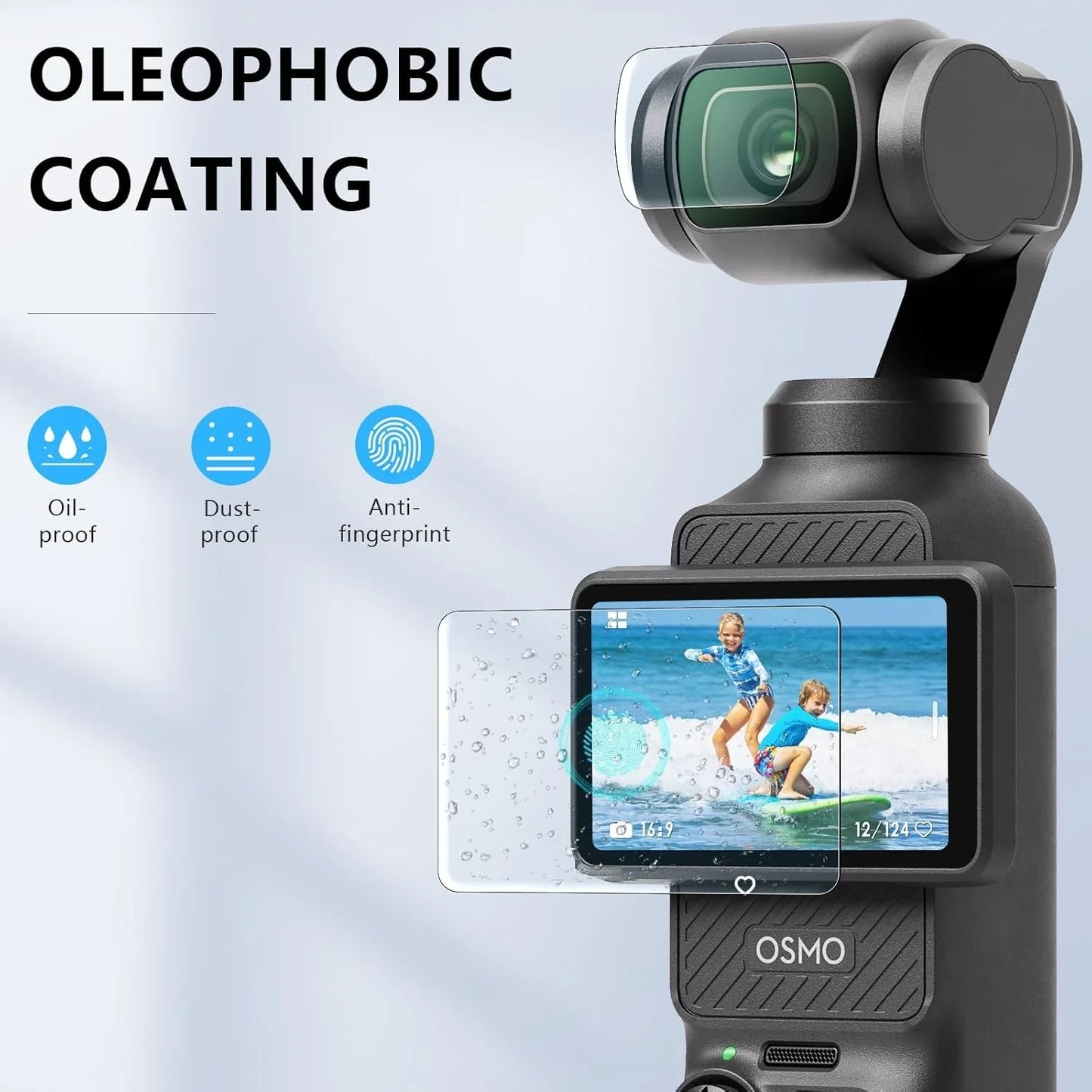 Tempered Glass Screen Protector for DJI OSMO Pocket 3 – 9H HD Anti-Scratch Lens Cover Accessory