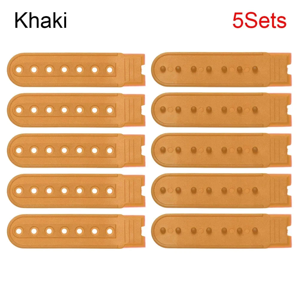 5 Sets Snapback Strap Replacement - 7 Hole Colorful Hat Repair Buckle Clips for Baseball Cap Accessories
