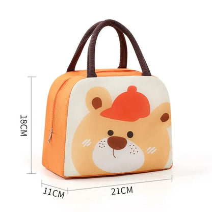 Cartoon Insulated Lunch Bag - Portable Non-Woven Thermal Food Storage Tote