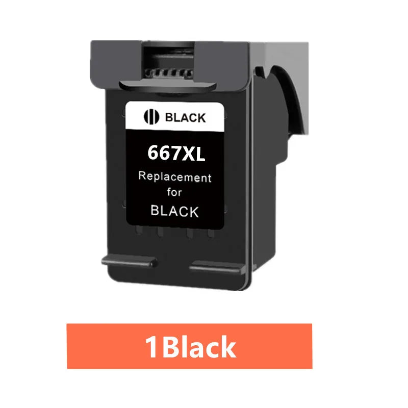 Remanufactured HP 667 / 667XL Ink Cartridge Replacement – Compatible Ink for HP DeskJet Ink Advantage 1275, 2374, 2375, 2376, 2775 & 2776 Printers