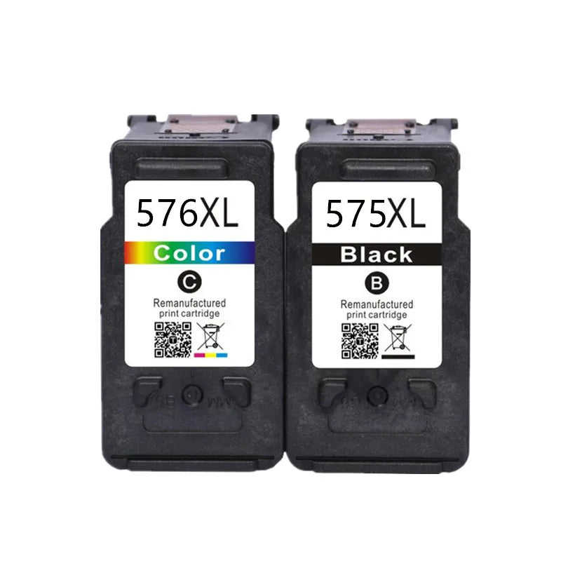 Remanufactured 575XL / 576XL Ink Cartridges – PG-575 CL-576 Compatible for Canon PIXMA TS3550i TS3551i TR4750i TR4751i Printer Replacement Ink