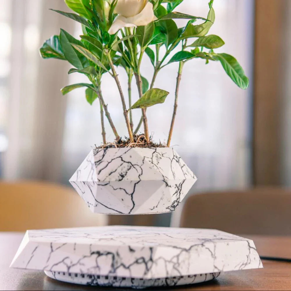 Levitating Air Bonsai Pot – Magnetic Floating Rotating Planter for Home Décor (Without Plants)