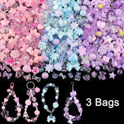 Candy Color Acrylic Beads - Mixed Style DIY Beads for Handmade Bracelets, Phone Chains & Jewelry Making