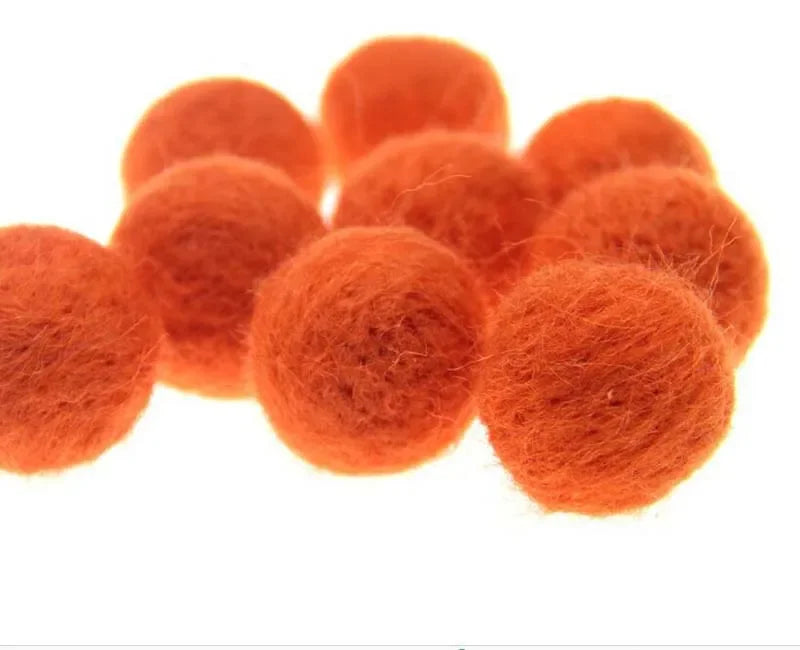 Round Wool Felt Balls - 20mm Mixed Color Pom Poms for DIY Crafts Home Decoration 10pcs Pack