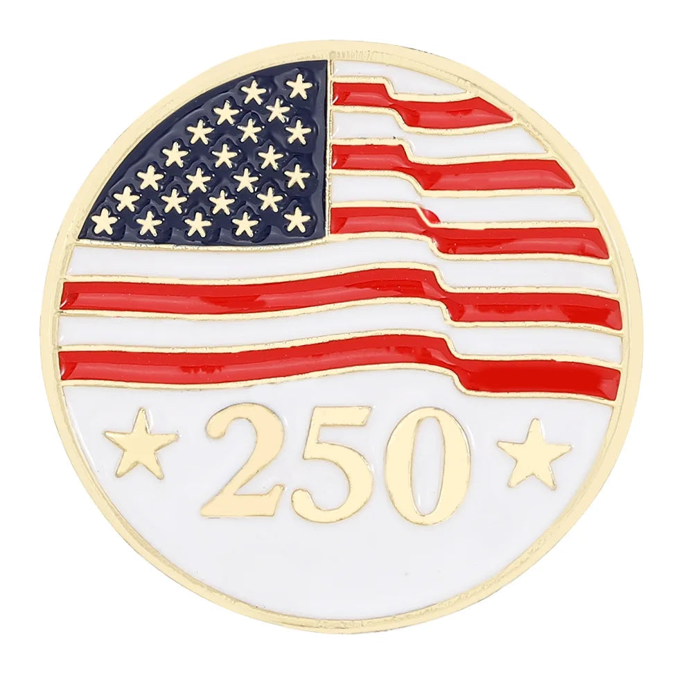 2026 USA 250th Anniversary Pin - Patriotic Enamel Brooch Jewelry Gift for Men and Women Independence Day Celebration