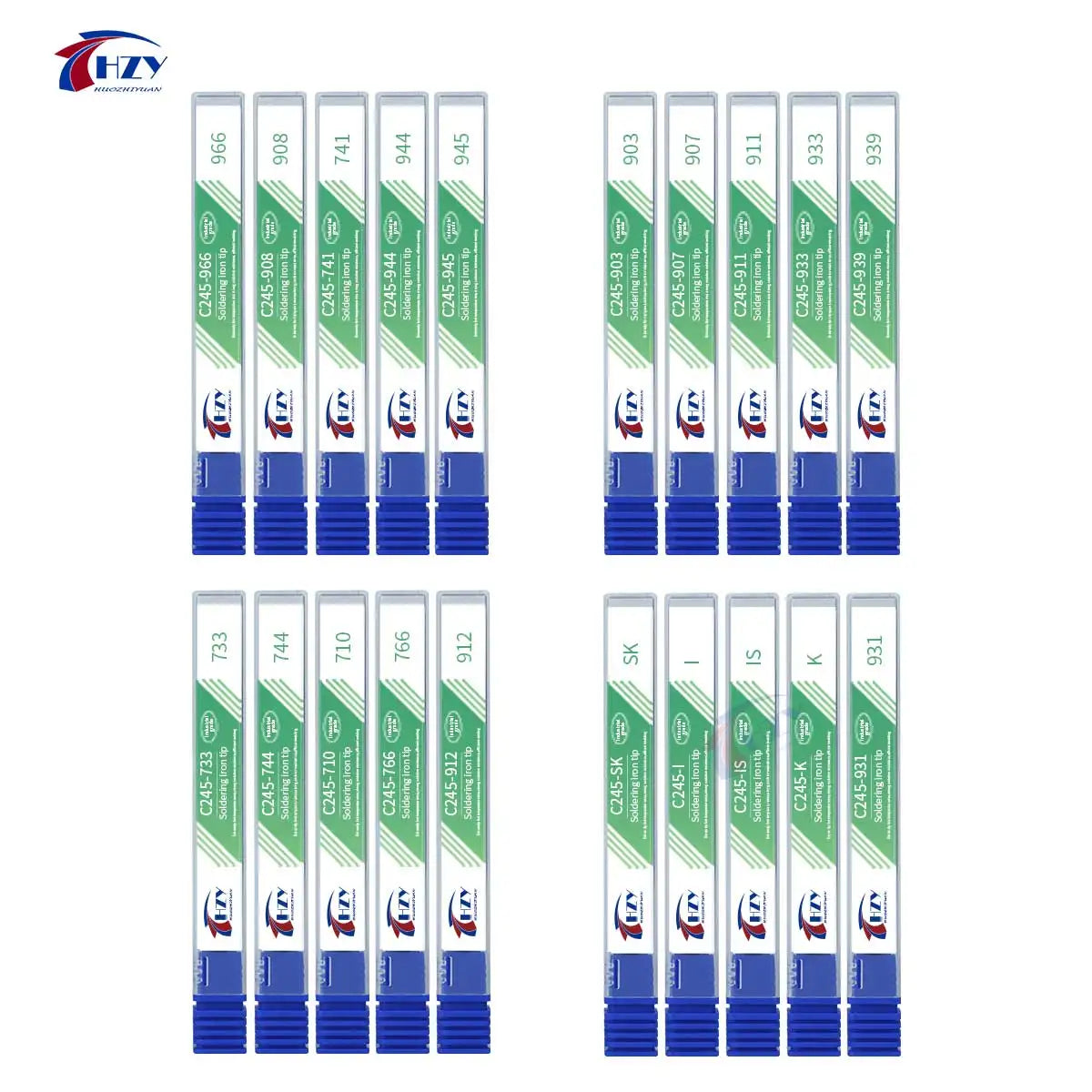 HZY C245 Soldering Iron Tips Set – Universal T245 Compatible Tips for Phone Repair & Soldering Stations