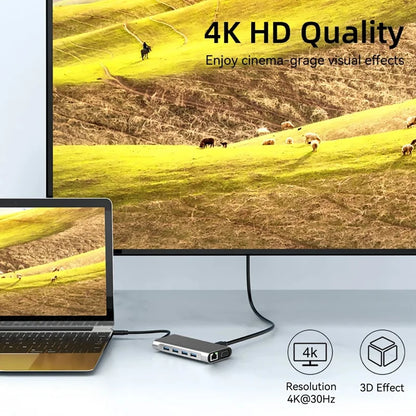 USB-C Hub Thunderbolt 3 Docking Station Splitter – Laptop Adapter for MacBook Air M1 & iPad Pro