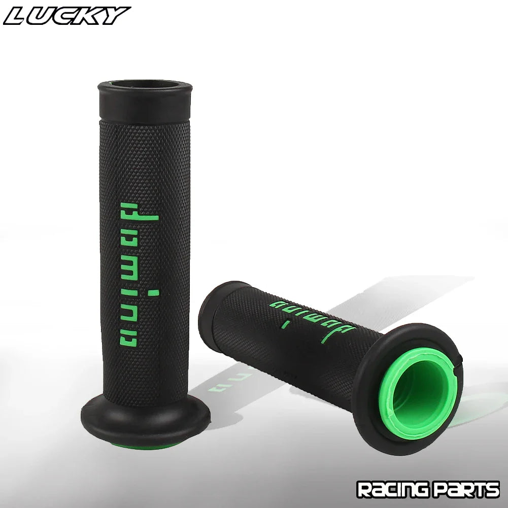 7/8" (22/24mm) Gel Rubber Domino Motorcycle Handlebar Grips — Universal for KTM Yamaha Pit Bike Motocross (9 Colors)